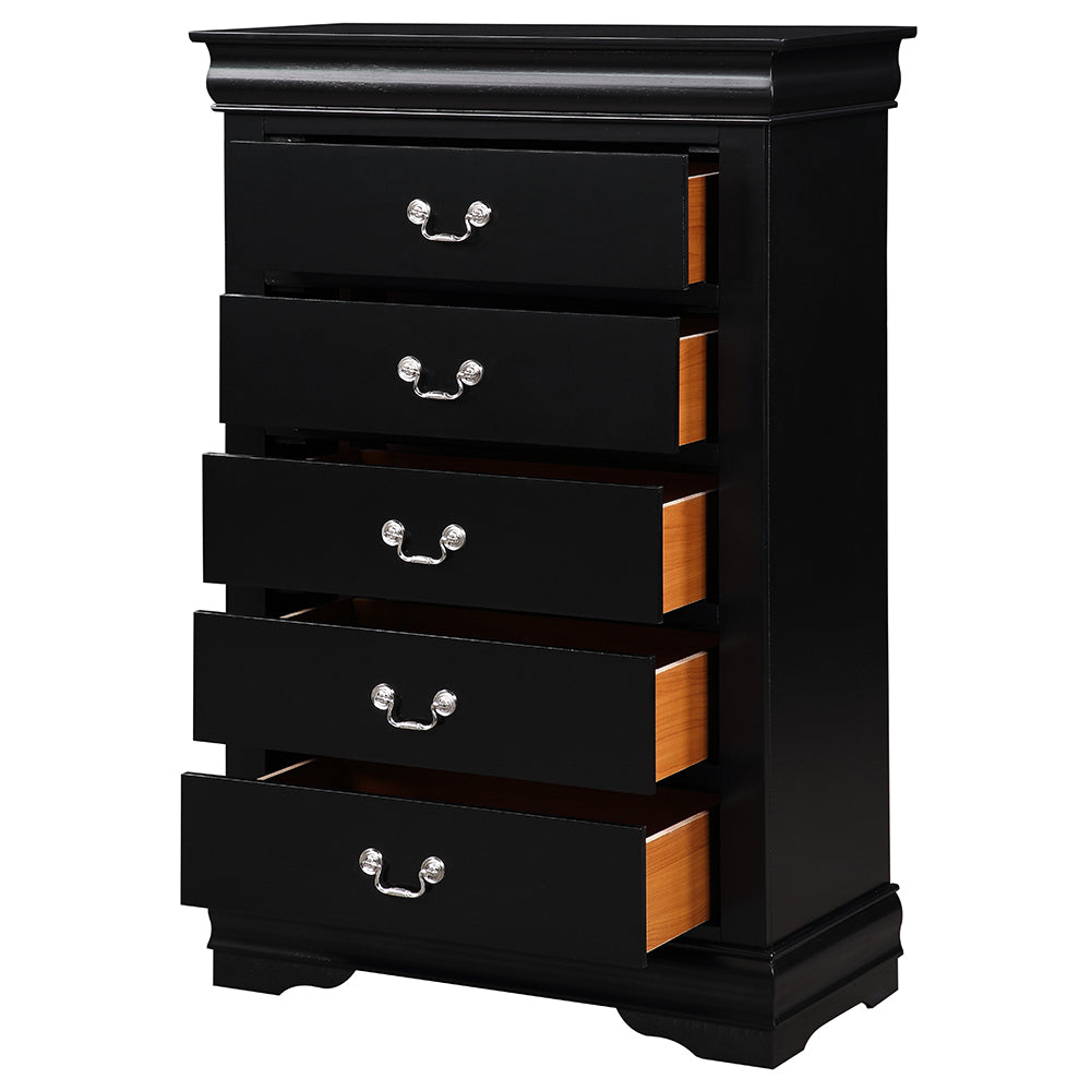 Louis Philippe Black Chest - Ornate Home