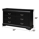 Louis Philippe Black Dresser - Ornate Home