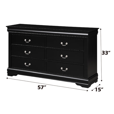 Louis Philippe Black Dresser - Ornate Home