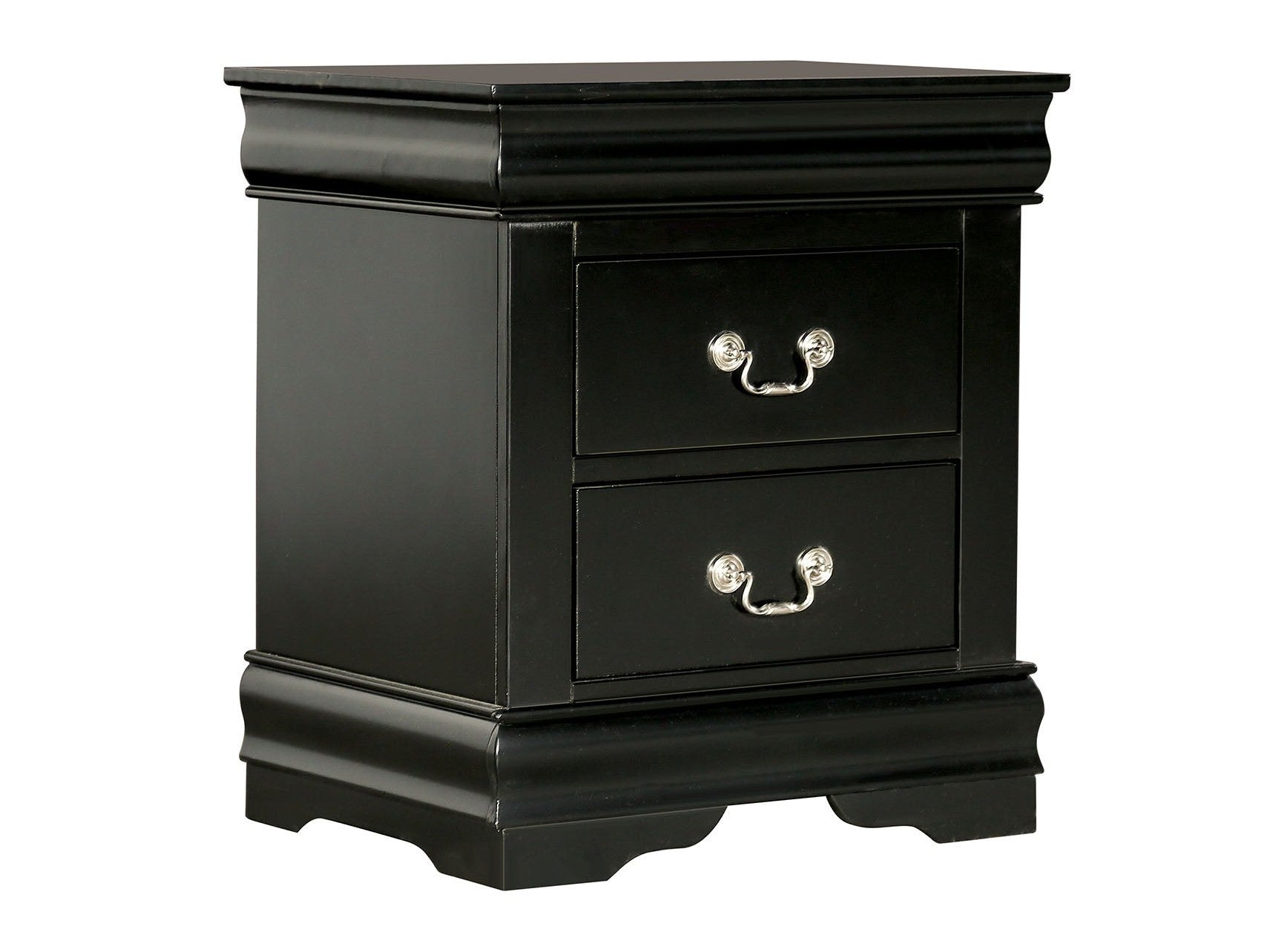 Louis Philippe Black Nightstand - Ornate Home