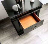 Louis Philippe Black Nightstand - Ornate Home