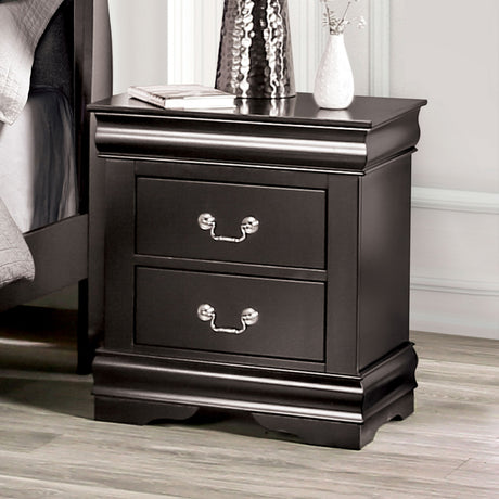 Louis Philippe Black Nightstand - Ornate Home
