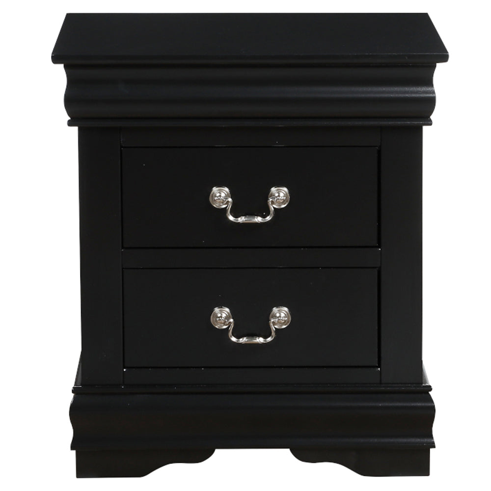 Louis Philippe Black Nightstand - Ornate Home