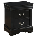 Louis Philippe Black Nightstand - Ornate Home