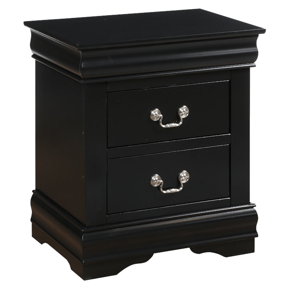 Louis Philippe Black Nightstand - Ornate Home