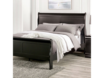 Louis Philippe Black Queen Bed - Ornate Home