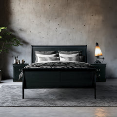 Louis Philippe Black Queen Bed - Ornate Home