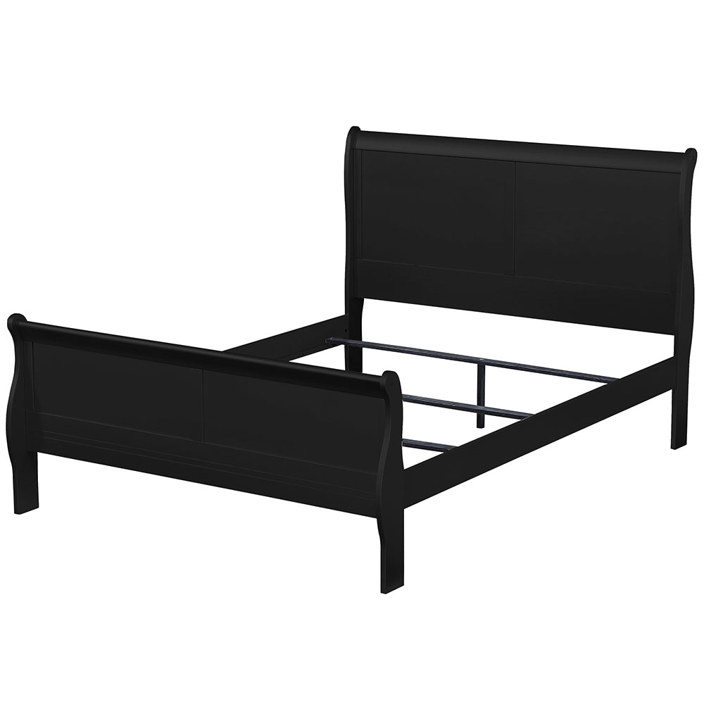 Louis Philippe Black Queen Bed - Ornate Home