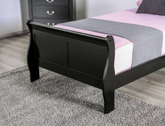 Louis Philippe Black Twin Bed - Ornate Home