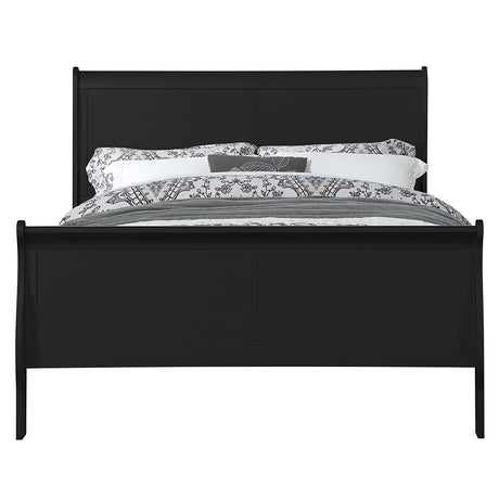 Louis Philippe Black Twin Bed - Ornate Home