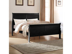 Louis Philippe Black Twin Bed - Ornate Home