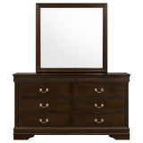 Louis Philippe Cappuccino Dresser and Mirror - Ornate Home