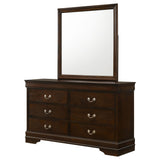 Louis Philippe Cappuccino Dresser and Mirror - Ornate Home
