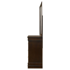 Louis Philippe Cappuccino Dresser and Mirror - Ornate Home