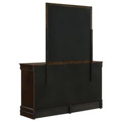 Louis Philippe Cappuccino Dresser and Mirror - Ornate Home