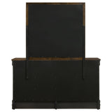 Louis Philippe Cappuccino Dresser and Mirror - Ornate Home