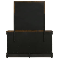 Louis Philippe Cappuccino Dresser and Mirror - Ornate Home