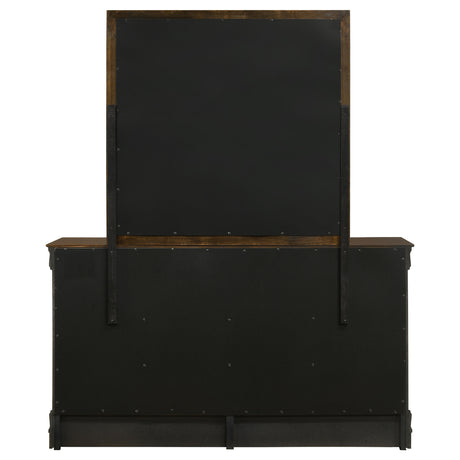 Louis Philippe Cappuccino Dresser and Mirror - Ornate Home