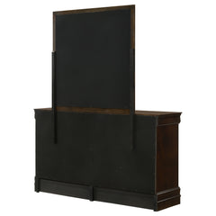 Louis Philippe Cappuccino Dresser and Mirror - Ornate Home