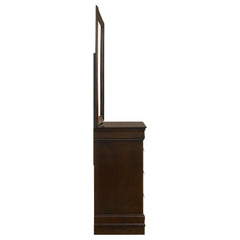 Louis Philippe Cappuccino Dresser and Mirror - Ornate Home