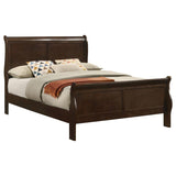 Louis Philippe Cappuccino Full Panel Bed - Ornate Home