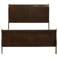 Louis Philippe Cappuccino Full Panel Bed - Ornate Home