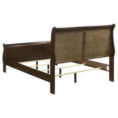 Louis Philippe Cappuccino Full Panel Bed - Ornate Home