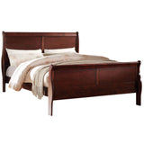 Louis Philippe Cherry Brown Twin Bed - Ornate Home