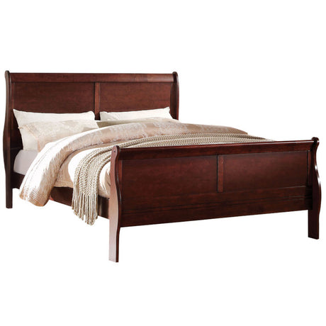 Louis Philippe Cherry Brown Twin Bed - Ornate Home