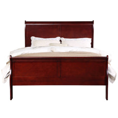 Louis Philippe Cherry Brown Twin Bed - Ornate Home