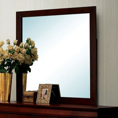 Louis Philippe Cherry Straight Edges Mirror - Ornate Home