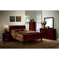 Louis Philippe Cherry Straight Edges Mirror - Ornate Home