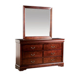 Louis Philippe Dark Cherry 5 Pc. Queen Bedroom Set w/ Chest - Ornate Home