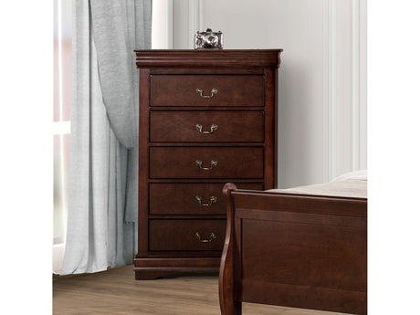 Louis Philippe Dark Cherry Chest - Ornate Home