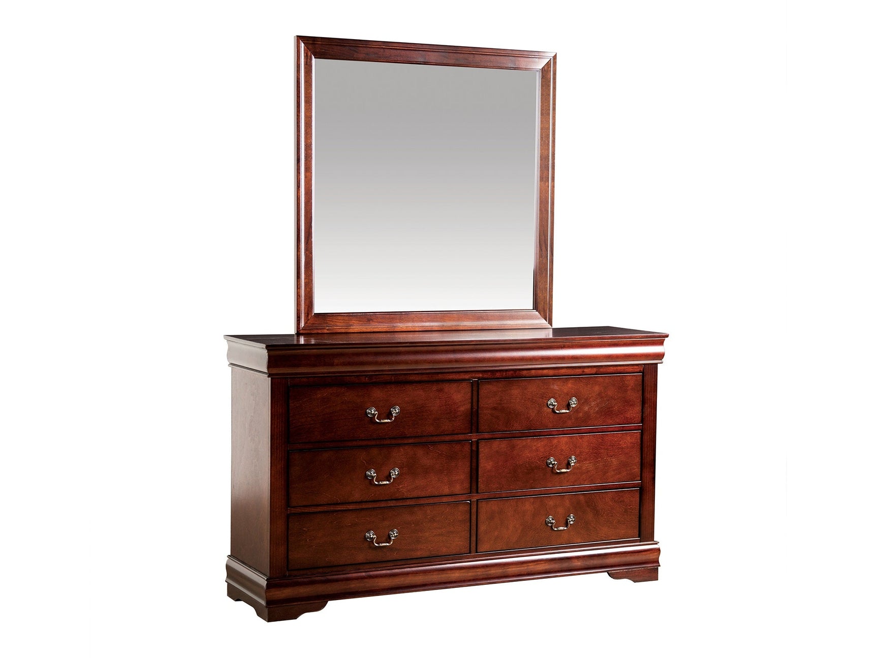 Louis Philippe Dark Cherry Dresser - Ornate Home