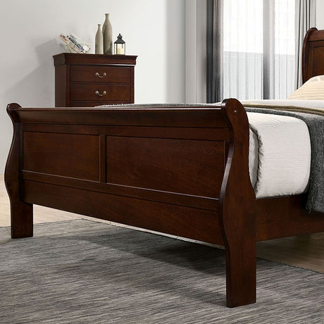 Louis Philippe Dark Cherry Full Bed - Ornate Home