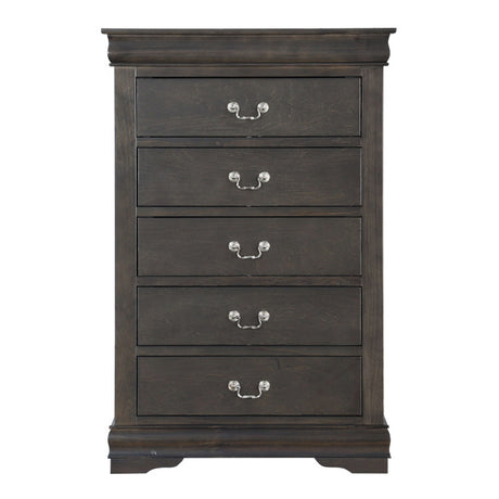 Louis Philippe Dark Gray Chest - Ornate Home