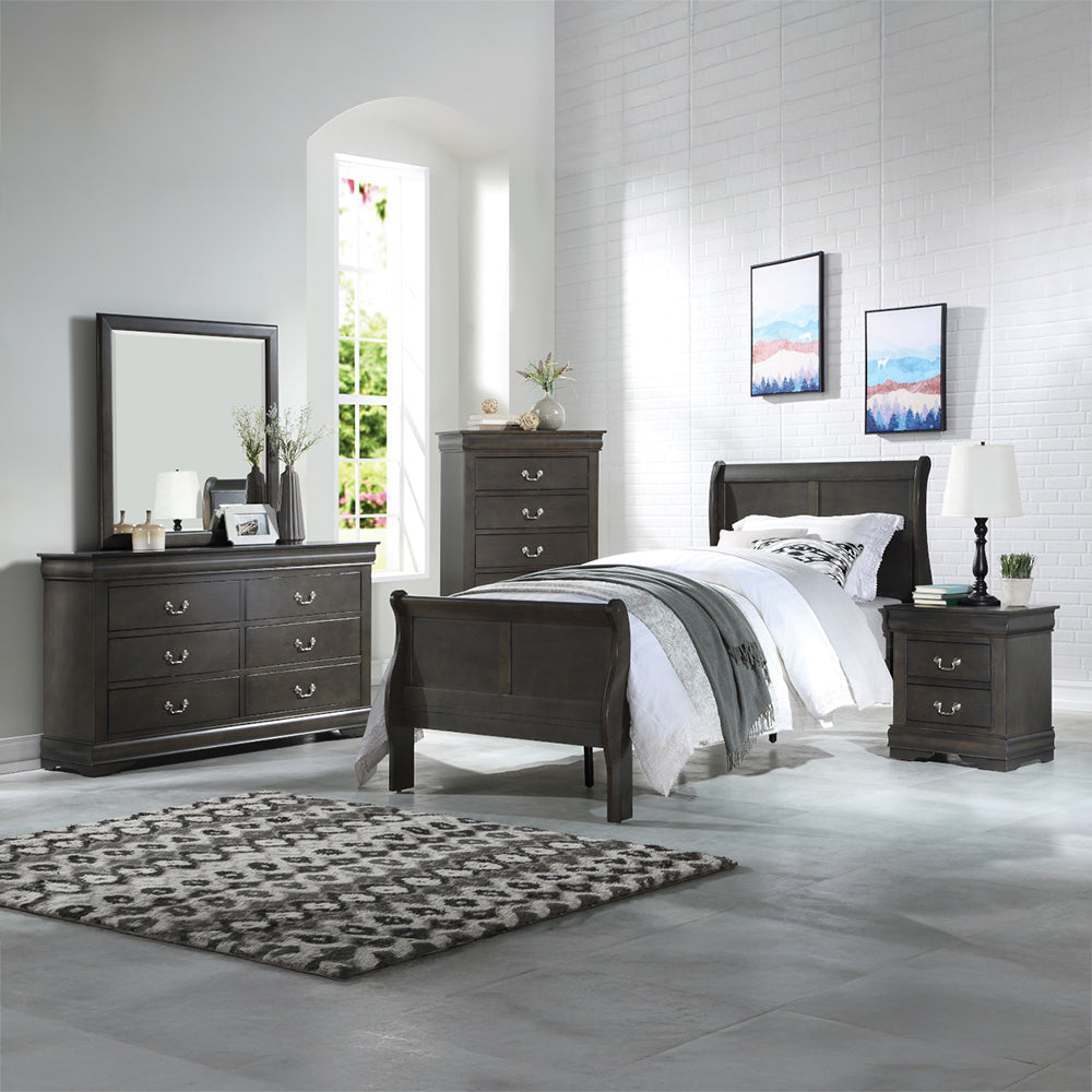 Louis Philippe Dark Gray Dresser - Ornate Home