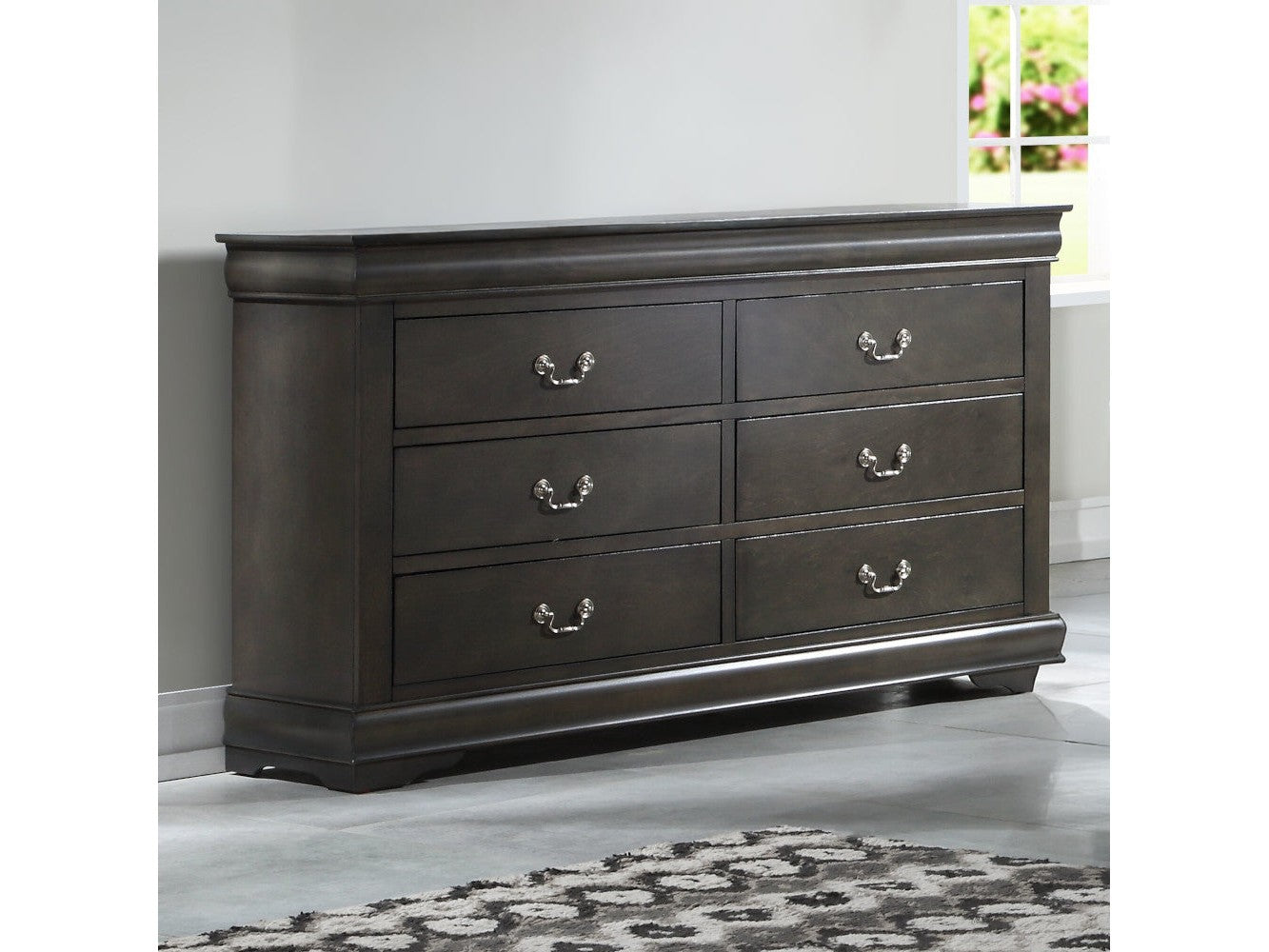 Louis Philippe Dark Gray Dresser - Ornate Home