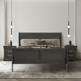 Louis Philippe Dark Gray Eastern King Bed - Ornate Home