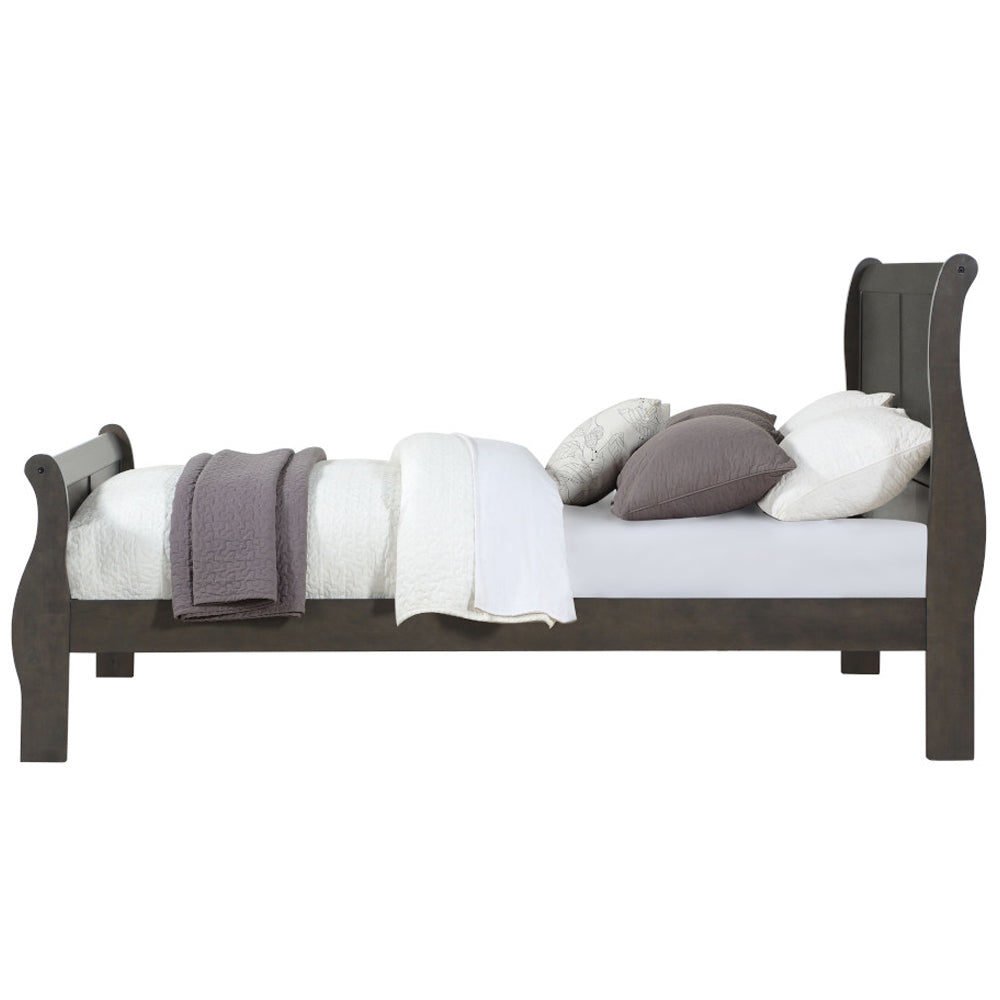 Louis Philippe Dark Gray Eastern King Bed - Ornate Home