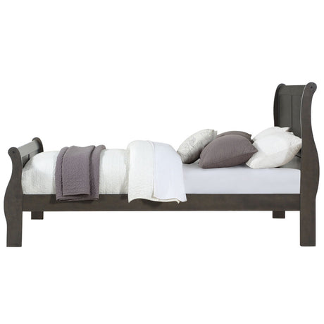 Louis Philippe Dark Gray Eastern King Bed - Ornate Home