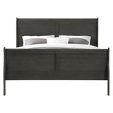 Louis Philippe Dark Gray Eastern King Bed - Ornate Home