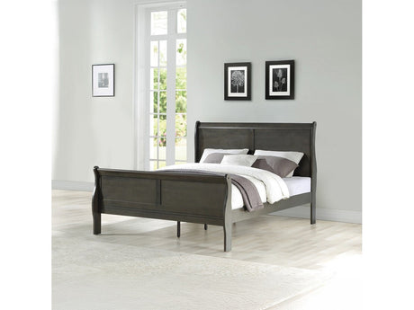 Louis Philippe Dark Gray Eastern King Bed - Ornate Home