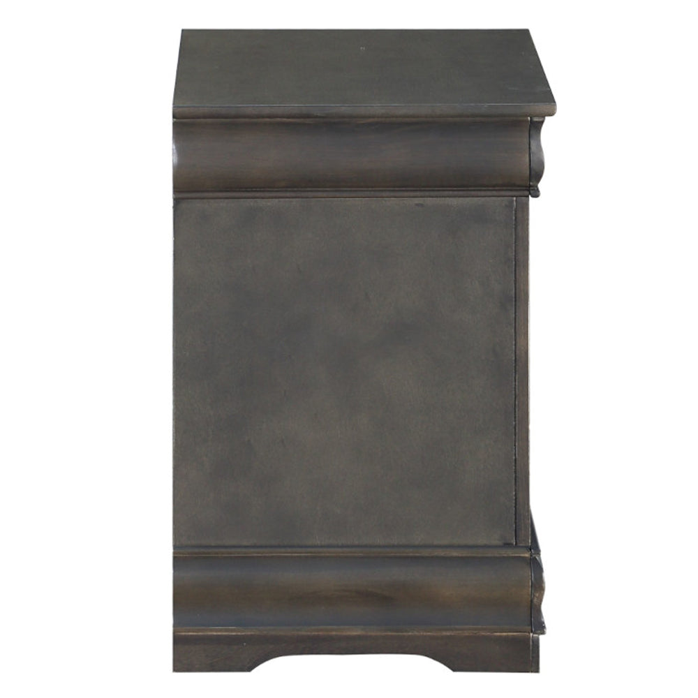 Louis Philippe Dark Gray Nightstand - Ornate Home
