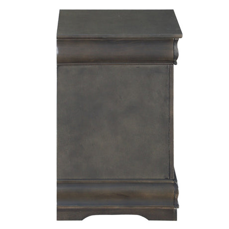 Louis Philippe Dark Gray Nightstand - Ornate Home