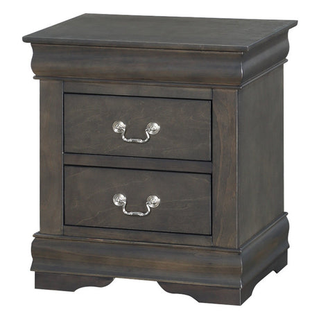 Louis Philippe Dark Gray Nightstand - Ornate Home