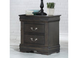 Louis Philippe Dark Gray Nightstand - Ornate Home