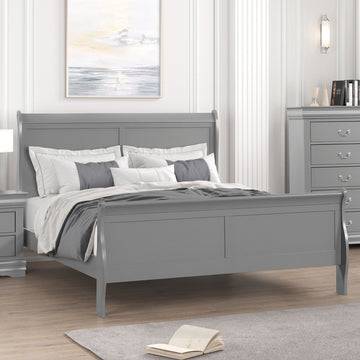 Louis Philippe Gray 4 Pc. Queen Bedroom Set - Ornate Home