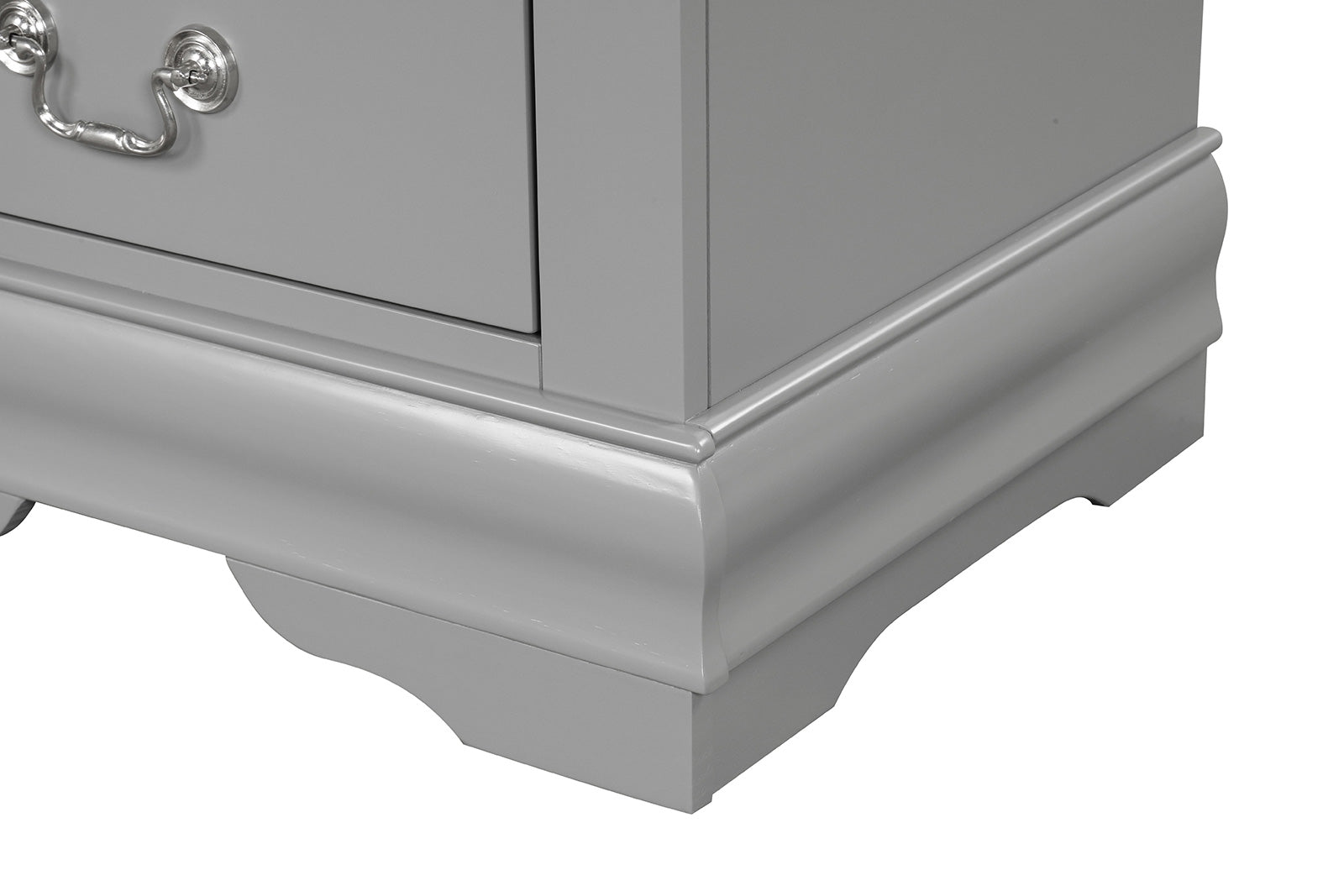 Louis Philippe Gray 5 Pc. Queen Bedroom Set w/ Chest - Ornate Home